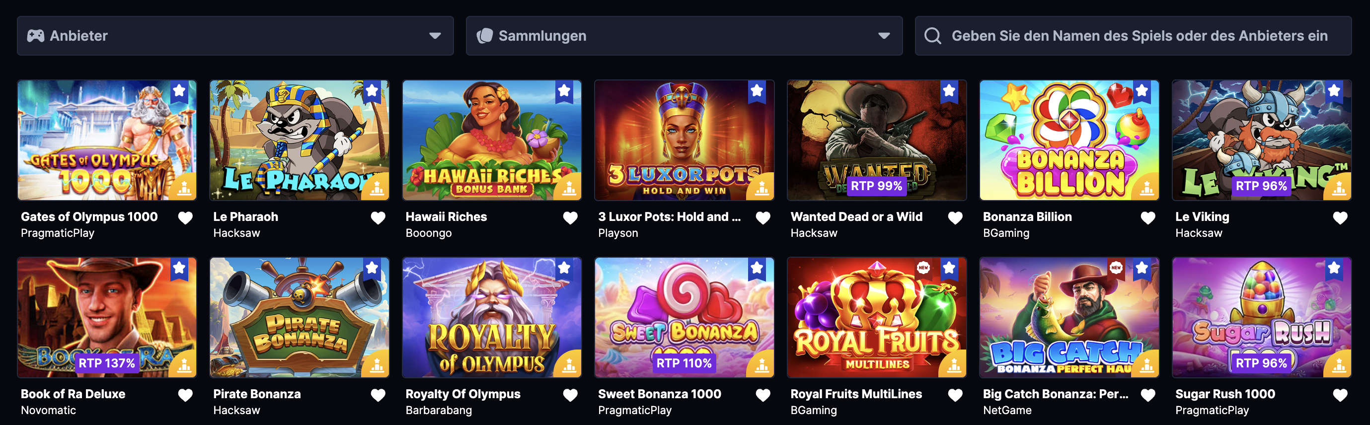 Gokkasten bij Hashlucky